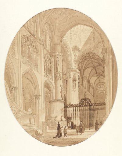 In the Cathedral of Burgos by Jenaro Pérez Villaamil